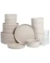 Stone Lain Haven 32pc Stoneware Dinnerware Set With Borosilicate Glass