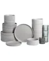 Stone Lain Haven 32pc Stoneware Dinnerware Set With Borosilicate Glass