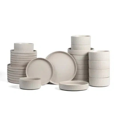 Stone Lain Haven 32-piece Dinnerware Set Stoneware In Brown