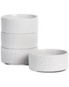 Stone Lain Haven 4pc Bowl Set Stoneware In White