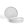 Stone Lain Haven 4-piece Dinner Plate Set Stoneware In Gray