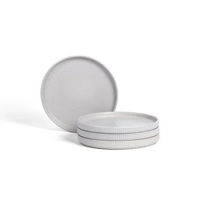 Stone Lain Haven 4-piece Salad Plate Set Stoneware In Gray