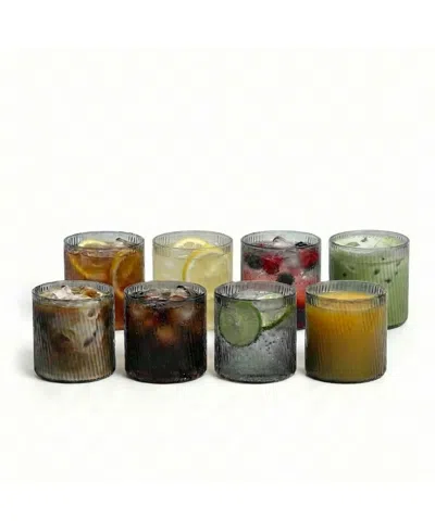 Stone Lain Haven Borosilicate Glasses, Set Of 8 In Gray