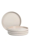 Stone Lain Haven Stoneware 4-piece Salad Plate Set In Neutral