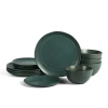 Stone Lain Infinity 12-piece Dinnerware Set Stoneware In Green