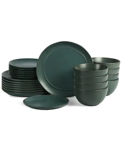 Stone Lain Infinity 24-piece Dinnerware Set Stoneware In Green
