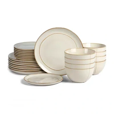 Stone Lain Infinity 8-pc. Stoneware Dinnerware Set In Sand