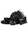 Stone Lain Ivy 24 Pc. Dinnerware Set, Service For 6 In Black