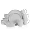 Stone Lain Jade 16 Piece Dinnerware Set In White