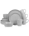 Stone Lain Jade 16pc Stoneware Dinnerware Set