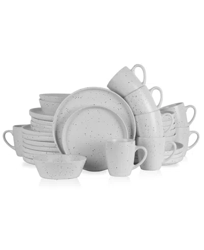 Stone Lain Jade 32 Pc. Dinnerware Set, Service For 4 In White