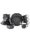 Stone Lain Jamie 16 Pc. Dinnerware Set, Service For 4 In Black