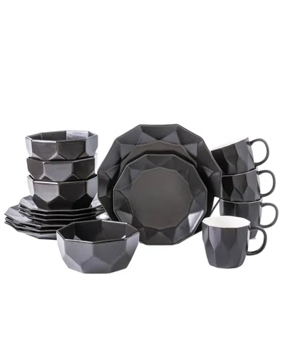 Stone Lain Jamie 16 Pc. Dinnerware Set, Service For 4 In Black
