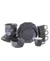 Stone Lain Jamie 16 Pc. Dinnerware Set, Service For 4 In Gray