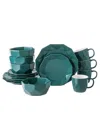 Stone Lain Jamie Porcelain 16-piece Dinnerware Set In Green
