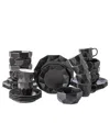 Stone Lain Jamie 32 Pc. Dinnerware Set, Service For 8 In Black