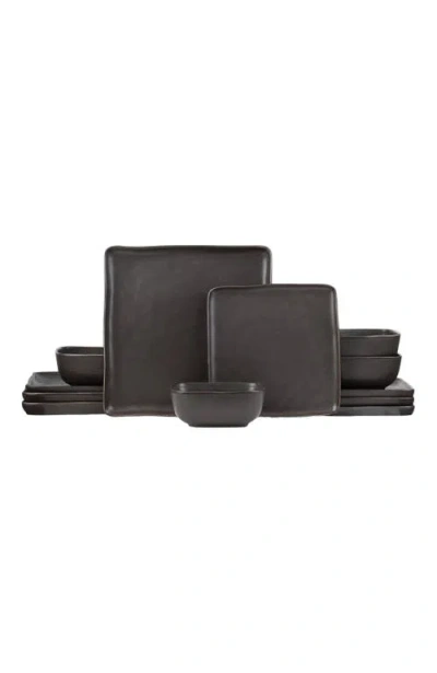 Stone Lain Jonny Stoneware 12-piece Dinnerware Set In Brown