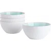 Stone Lain Josephine Porcelain 4-piece Bowl Set In White