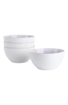 Stone Lain Josephine Porcelain 4-piece Bowl Set In White