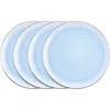 Stone Lain Josephine Porcelain 4-piece Salad Plate Set In Blue
