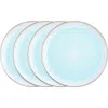 Stone Lain Josephine Porcelain 4-piece Salad Plate Set In Blue