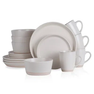 Stone Lain Jules 16-piece Dinnerware Set Stoneware In White