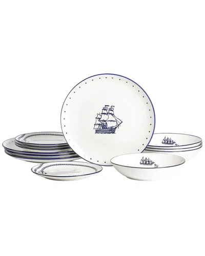 Stone Lain Knox 12pc Dinnerware Set In White