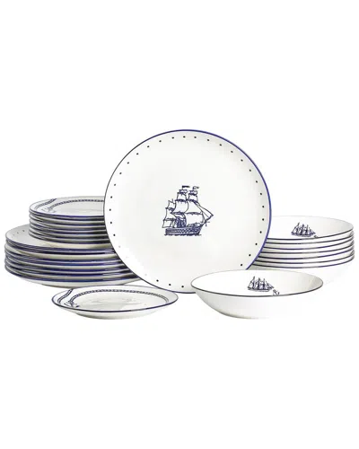 Stone Lain Knox 24pc Dinnerware Set In White