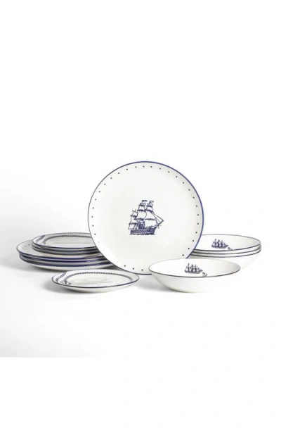Stone Lain Knox Porcelain 12-piece Dinnerware Set In White