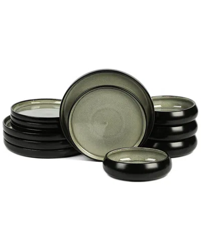 STONE LAIN STONE LAIN LAGOON 12PC STONEWARE DINNERWARE SET