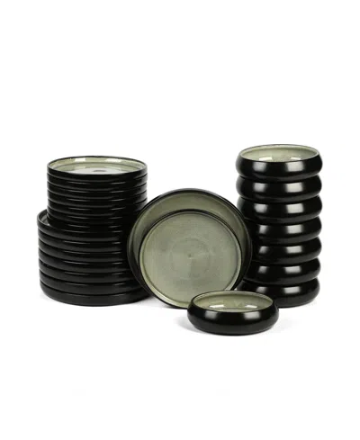 Stone Lain Lagoon 24 Pc. Dinnerware Set, Service For 8 In Green