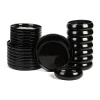 Stone Lain Lagoon 8-pc. Stoneware Dinnerware Set In Black