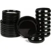 Stone Lain Lagoon Stoneware 24-piece Dinnerware Set In Black