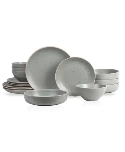 Stone Lain Lauren 16 Pc. Dinnerware Set, Service For 4 In Green