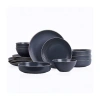 Stone Lain Lauren 16 Piece Dinnerware Set In Black