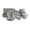 Stone Lain Lauren 32-pc. Stoneware Dinnerware Set In Gray