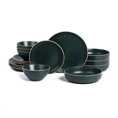 Stone Lain Lauren 4-pc. Stoneware Dinnerware Set In Green