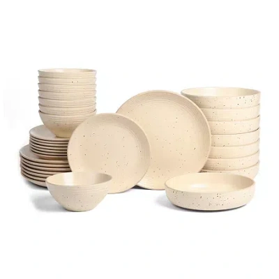 Stone Lain Lauren 8-pc. Stoneware Dinnerware Set In Sand