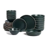 Stone Lain Lauren 8-pc. Stoneware Dinnerware Set In Green