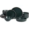 Stone Lain Lauren Stoneware 16-piece Dinnerware Set In Green