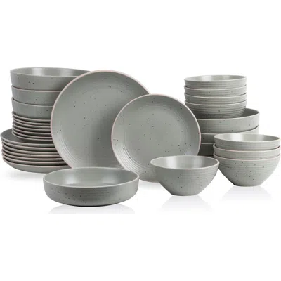Stone Lain Lauren Stoneware 32-piece Dinnerware Set In Gray