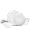 Stone Lain Linea 12pc Dinnerware Set In White