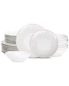 Stone Lain Linea 24pc Dinnerware Set In White