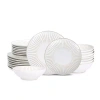 Stone Lain Linea Stoneware Dinnerware Set In White