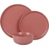 Stone Lain Logan Stoneware 12-piece Dinnerware Set In Burgundy