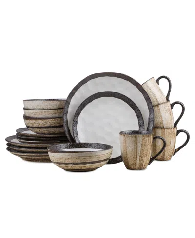 Stone Lain Lucy 16 Pc. Dinnerware Set, Service For 4 In Beige
