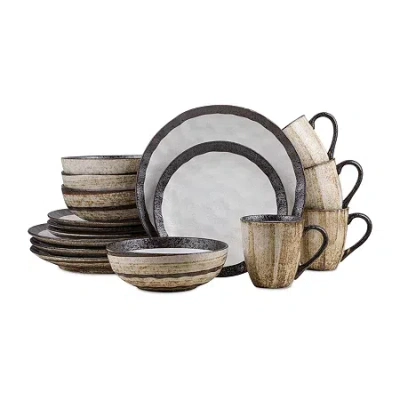 Stone Lain Lucy 16-pc. Porcelain Dinnerware Set In Neutral