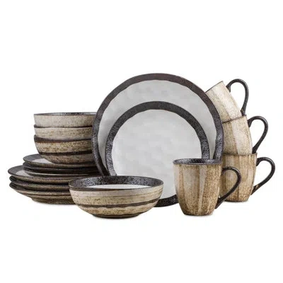 Stone Lain Lucy 16-piece Dinnerware Set Porcelain In Beige