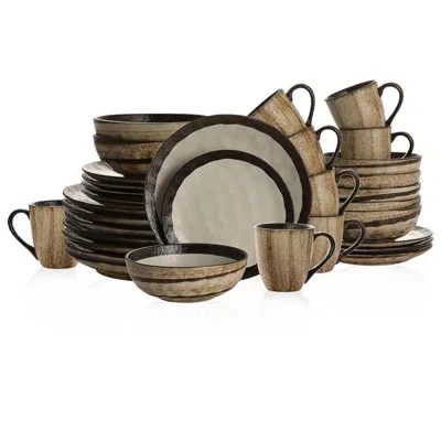 Stone Lain Lucy 32-piece Dinnerware Set Porcelain In Beige