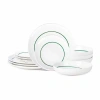 Stone Lain Luna 12-pc. Porcelain Dinnerware Set In Green